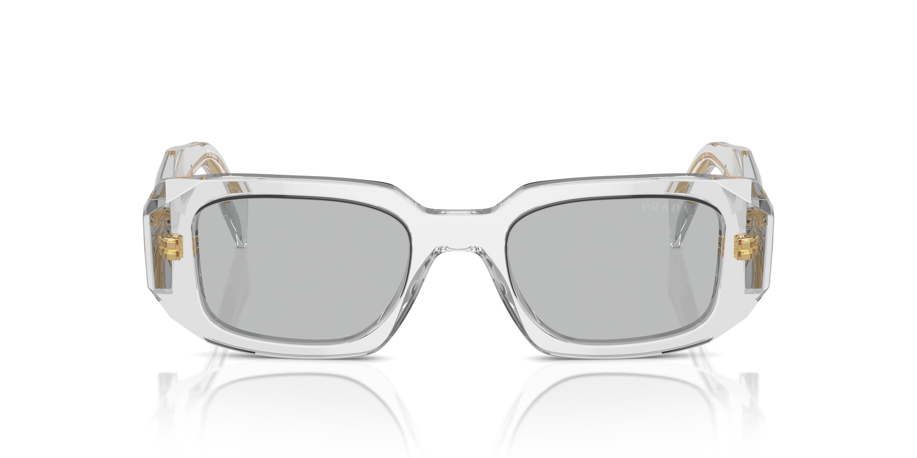 Prada PR 17WS (12R30B) 49 | Unisex Şeffaf Gri Güneş Gözlüğü